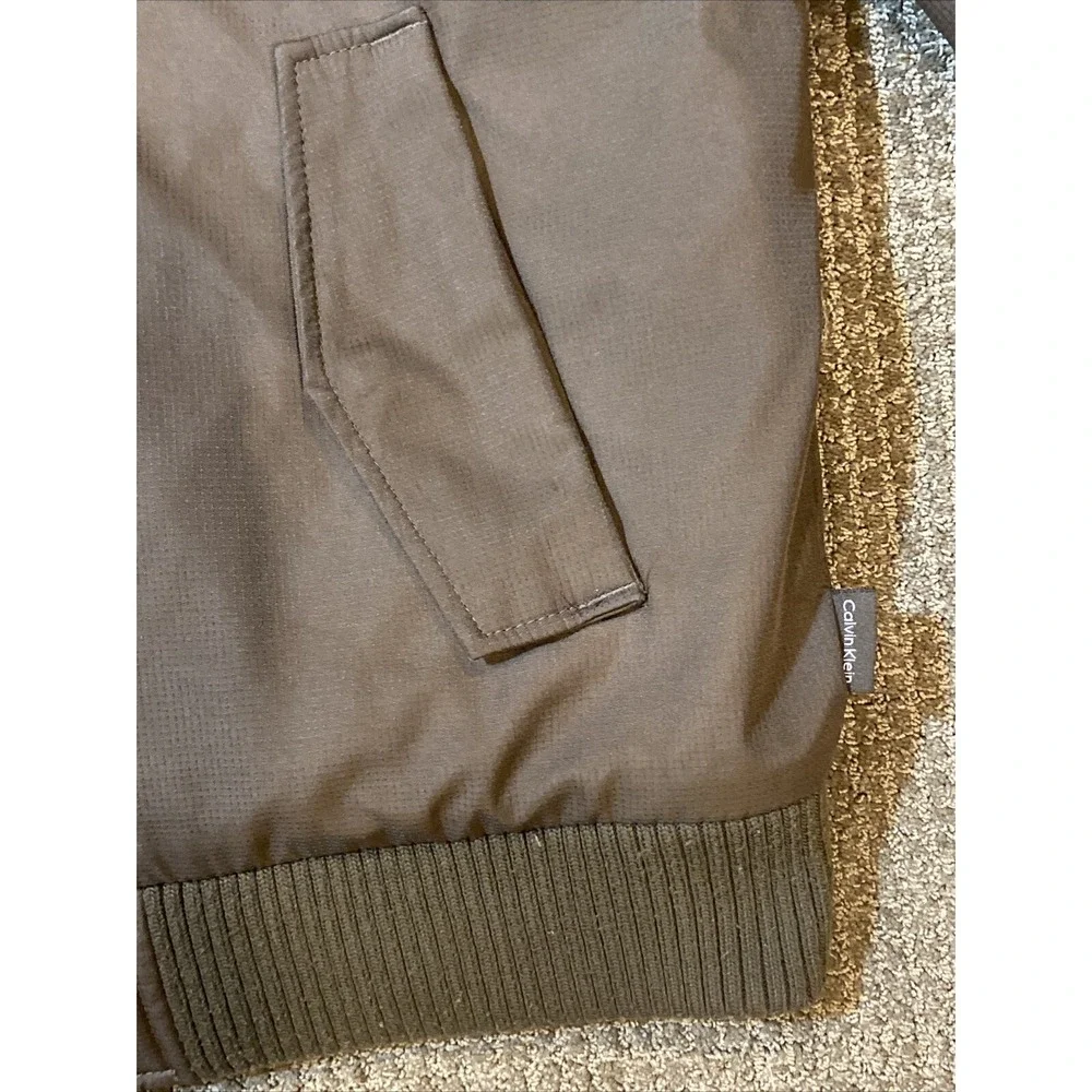 Calvin Klein Mens Ski Bomber Jacket Medium Brown - Picture 9 of 16